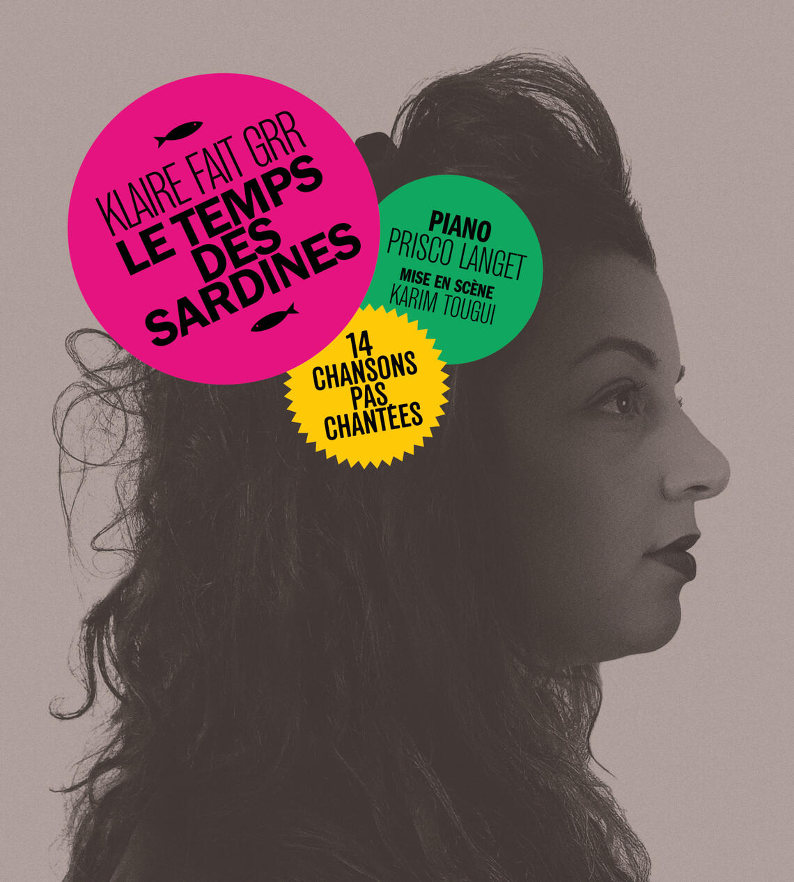Affiche du spectacle Le temps des Sardines de Klaire fait Grr (c) Laurent Sciamma